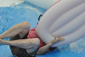 Ilminster Town FC fun day Part 17 – July 9, 2016: A giant water slide was the star attraction at a family fun day held to celebrate Ilminster Town Football Club’s new Archie Gooch Pavilion headquarters in Britten’s Field. Photo 24