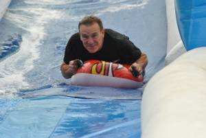 Ilminster Town FC fun day Part 18 – July 9, 2016: A giant water slide was the star attraction at a family fun day held to celebrate Ilminster Town Football Club’s new Archie Gooch Pavilion headquarters in Britten’s Field. Photo 4