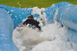 Ilminster Town FC fun day Part 18 – July 9, 2016: A giant water slide was the star attraction at a family fun day held to celebrate Ilminster Town Football Club’s new Archie Gooch Pavilion headquarters in Britten’s Field. Photo 9
