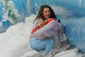 Ilminster Town FC fun day Part 19 – July 9, 2016: A giant water slide was the star attraction at a family fun day held to celebrate Ilminster Town Football Club’s new Archie Gooch Pavilion headquarters in Britten’s Field. Photo 12