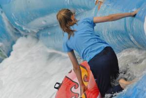 Ilminster Town FC fun day Part 19 – July 9, 2016: A giant water slide was the star attraction at a family fun day held to celebrate Ilminster Town Football Club’s new Archie Gooch Pavilion headquarters in Britten’s Field. Photo 15