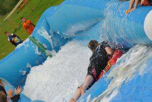 Ilminster Town FC fun day Part 20 – July 9, 2016: A giant water slide was the star attraction at a family fun day held to celebrate Ilminster Town Football Club’s new Archie Gooch Pavilion headquarters in Britten’s Field. Photo 23