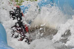 Ilminster Town FC fun day Part 21 – July 9, 2016: A giant water slide was the star attraction at a family fun day held to celebrate Ilminster Town Football Club’s new Archie Gooch Pavilion headquarters in Britten’s Field. Photo 8