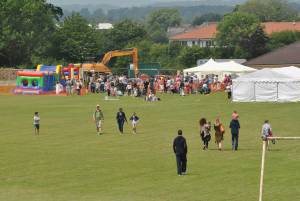 Ilminster Town FC fun day Part 23 – July 9, 2016: A giant water slide was the star attraction at a family fun day held to celebrate Ilminster Town Football Club’s new Archie Gooch Pavilion headquarters in Britten’s Field. Photo 13