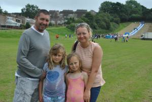Ilminster Town FC fun day Part 24 – July 9, 2016: A giant water slide was the star attraction at a family fun day held to celebrate Ilminster Town Football Club’s new Archie Gooch Pavilion headquarters in Britten’s Field. Photo 16