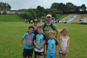 Ilminster Town FC fun day Part 24 – July 9, 2016: A giant water slide was the star attraction at a family fun day held to celebrate Ilminster Town Football Club’s new Archie Gooch Pavilion headquarters in Britten’s Field. Photo 18