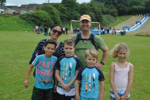 Ilminster Town FC fun day Part 24 – July 9, 2016: A giant water slide was the star attraction at a family fun day held to celebrate Ilminster Town Football Club’s new Archie Gooch Pavilion headquarters in Britten’s Field. Photo 20