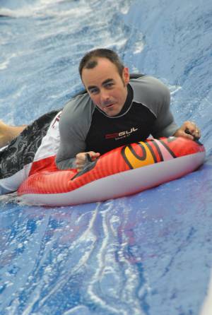 Ilminster Town FC fun day Part 27 – July 9, 2016: A giant water slide was the star attraction at a family fun day held to celebrate Ilminster Town Football Club’s new Archie Gooch Pavilion headquarters in Britten’s Field. Photo 18