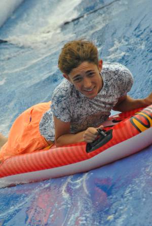 Ilminster Town FC fun day Part 27 – July 9, 2016: A giant water slide was the star attraction at a family fun day held to celebrate Ilminster Town Football Club’s new Archie Gooch Pavilion headquarters in Britten’s Field. Photo 23