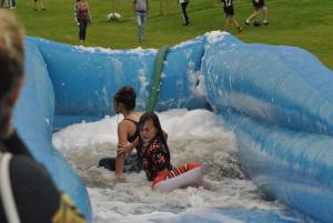 Ilminster Town FC fun day Part 30 – July 9, 2016: A giant water slide was the star attraction at a family fun day held to celebrate Ilminster Town Football Club’s new Archie Gooch Pavilion headquarters in Britten’s Field. Photo 22