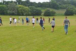 Ilminster Town FC fun day Part 31 – July 9, 2016: A giant water slide was the star attraction at a family fun day held to celebrate Ilminster Town Football Club’s new Archie Gooch Pavilion headquarters in Britten’s Field. Photo 22