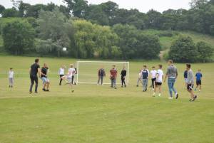 Ilminster Town FC fun day Part 31 – July 9, 2016: A giant water slide was the star attraction at a family fun day held to celebrate Ilminster Town Football Club’s new Archie Gooch Pavilion headquarters in Britten’s Field. Photo 24