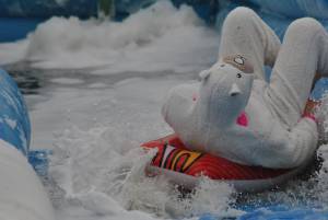 Ilminster Town FC fun day Part 32 – July 9, 2016: A giant water slide was the star attraction at a family fun day held to celebrate Ilminster Town Football Club’s new Archie Gooch Pavilion headquarters in Britten’s Field. Photo 20