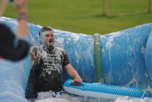 Ilminster Town FC fun day Part 33 – July 9, 2016: A giant water slide was the star attraction at a family fun day held to celebrate Ilminster Town Football Club’s new Archie Gooch Pavilion headquarters in Britten’s Field. Photo 13