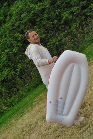 Ilminster Town FC fun day Part 33 – July 9, 2016: A giant water slide was the star attraction at a family fun day held to celebrate Ilminster Town Football Club’s new Archie Gooch Pavilion headquarters in Britten’s Field. Photo 22