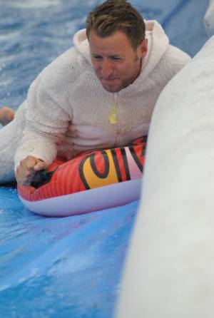 Ilminster Town FC fun day Part 33 – July 9, 2016: A giant water slide was the star attraction at a family fun day held to celebrate Ilminster Town Football Club’s new Archie Gooch Pavilion headquarters in Britten’s Field. Photo 5