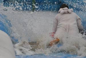 Ilminster Town FC fun day Part 33 – July 9, 2016: A giant water slide was the star attraction at a family fun day held to celebrate Ilminster Town Football Club’s new Archie Gooch Pavilion headquarters in Britten’s Field. Photo 6