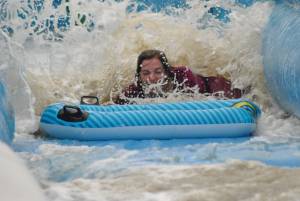 Ilminster Town FC fun day Part 35 – July 9, 2016: A giant water slide was the star attraction at a family fun day held to celebrate Ilminster Town Football Club’s new Archie Gooch Pavilion headquarters in Britten’s Field. Photo 18