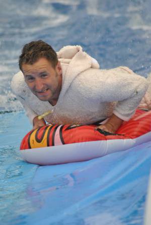 Ilminster Town FC fun day Part 35 – July 9, 2016: A giant water slide was the star attraction at a family fun day held to celebrate Ilminster Town Football Club’s new Archie Gooch Pavilion headquarters in Britten’s Field. Photo 30