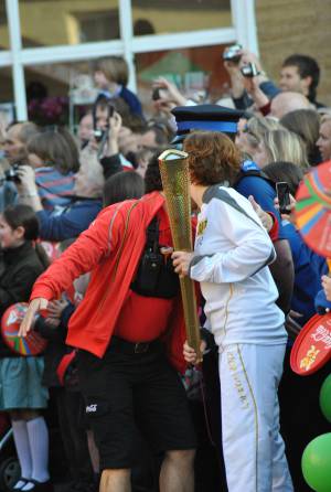 Olympic Torch Relay in Ilminster Pt 3 – May 22, 2012: FLASHBACK to when the Olympic Torch came through Ilminster on its way to the London Olympics of 2012. Photo 9