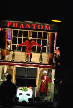 Gemini CC at Chard Carnival – October 8, 2016: Gemini CC, of Ilminster, amazed the crowds with their tableau entry Phantom. Photo 2