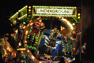 Harlequin CC at Chard Carnival – October 8, 2016: Harlequin CC, of Ilminster, wowed the crowds with their cart feature Underground Express. Photo 5