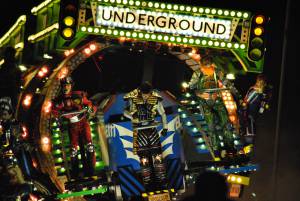 Harlequin CC at Chard Carnival – October 8, 2016: Harlequin CC, of Ilminster, wowed the crowds with their cart feature Underground Express. Photo 7