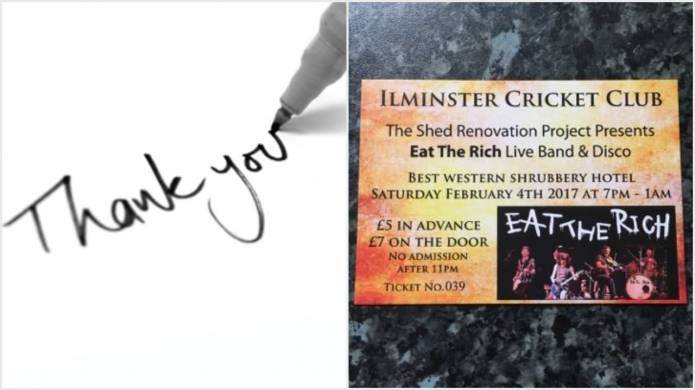ILMINSTER NEWS: Cricket club thanks people for continued support